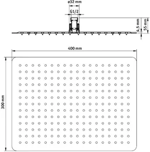 Deante Deszczownica Floks NAC 008K Chrom + Sprawdź wysokość rabatu! - Deszczownice - miniaturka - grafika 3