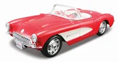 Kolekcjonerskie modele pojazdów - Maisto Model metalowy Chevrolet Corvette 1957 1:24 do składania - miniaturka - grafika 1
