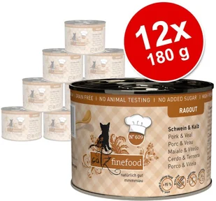 Catz Finefood Pakiet Ragout 12 x 180 g 190 g Pakiet mieszany - Mokra karma dla kotów - miniaturka - grafika 2