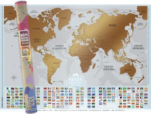 Playprint Polska Mapa zdrapka świata premium gold - Globusy - miniaturka - grafika 2