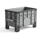 Pojemniki biurowe - AJ Produkty Skrzynia paletowa na stopkach, 1040x640x670 mm - miniaturka - grafika 1