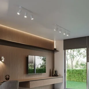 EULUNA Spot sufitowy Round, biały, 6-punktowy liniowy - Lampy sufitowe - miniaturka - grafika 3