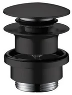 Akcesoria do armatury i ceramiki - Hansgrohe waste set brass push-open for basin and bidet mixers matt black 50100670 - miniaturka - grafika 1