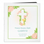 Albumy fotograficzne - NA Murrano Album Zdjęcia Duży Pamiątka I Komunii Różany Krzyż Nadruk ALB-BC-BK-UV-029 - miniaturka - grafika 1