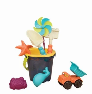 B.Toys zabawki do piaskownicy średnie z akcesoriami do piasku $134 niebieskie BX1330 - Zabawki do piasku - miniaturka - grafika 5