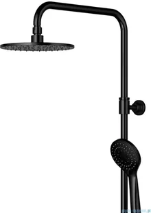 Omnires Y zestaw prysznicowy natynkowy termostatyczny czarny Y1244LUXLBL | - Zestawy prysznicowe - miniaturka - grafika 3