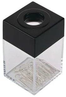 Q-CONNECT POJEMNIK MAGN NA SPINACZE MAŁY TRANSPARENTNY CZARNY KF02132 - Pojemniki biurowe - miniaturka - grafika 6