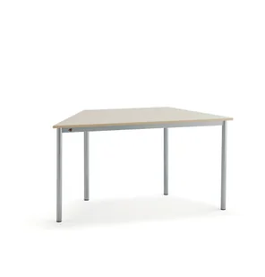 AJ Produkty Biurko BORS TRAPETS, 1200x600x720 mm, szary laminat, szary aluminium - Meble do szkół i przedszkoli AJ Produkty Biurko BORS TRAPETS, 1200x600x720 mm, szary laminat, szary aluminium - Meble do szkół i przedszkoli - miniaturka - grafika 1