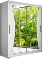 Szafy - Biała Szafa przesuwna Pesto IX - Szafa Sypialniana - miniaturka - grafika 1