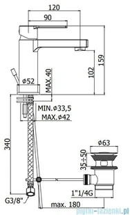 Paffoni Ringo-West bateria umywalkowa chrom RIN071CR | - Baterie umywalkowe - miniaturka - grafika 2