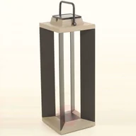 Lampy ogrodowe - LES JARDINS Latarnia solarna Teckalu, Duratek czarna, 65,5cm - miniaturka - grafika 1