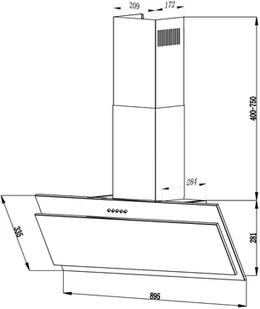 Klarstein Alessia 90 Czarny (CGCH5-Alessia90) - Okapy kuchenne - miniaturka - grafika 2