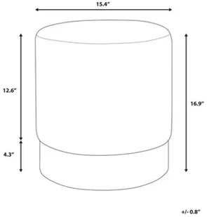 Beliani Puf welurowy  39 cm niebieski SOPHIA - Pufy i podnóżki - miniaturka - grafika 8