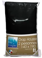 Prześcieradła - Nuit des Vosges 2106329 Cotoval prześcieradło z gumką uniwersalna bawełna czarna 140x190 cm 2106329 - miniaturka - grafika 1