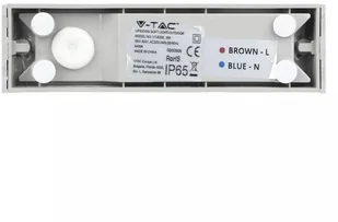 v-tac Oprawa Ścienna V-TAC 9W LED Góra Dół Szary IP65 VT-8056 4000K 400lm - Lampy ścienne - miniaturka - grafika 4