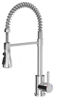 Baterie kuchenne - STEINER Bateria zlewozmywakowa stalowa SALMA z wyciąganą wylewką sprężyna kolor chrom - miniaturka - grafika 1