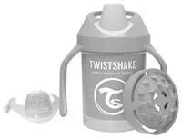 Twistshake Twistshake, Kubek niekapek z uchwytami i mikserem do owoców, Szary, 230 ml - Kubki dla dzieci - miniaturka - grafika 3