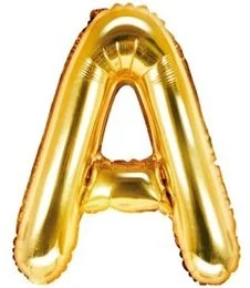 PartyDeco Balon foliowy, litera A, złoty, 35 cm - Balony i akcesoria - miniaturka - grafika 2