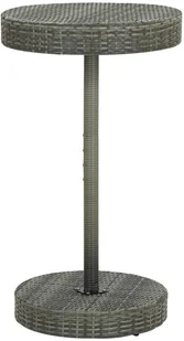 vidaXL 3-cz. zestaw mebli barowych z poduszkami, rattan PE, szary 3064760 - Meble ogrodowe - miniaturka - grafika 4