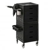 Meble fryzjerskie - Ceriotti Wózek fryzjerski My czarny/czarny ref CER-MY05 - miniaturka - grafika 1