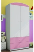 Szafy i szafki dla dzieci - Szafa dla dziewczynki z szufladami różowa T2-B71 - miniaturka - grafika 1