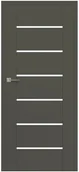 Drzwi wewnętrzne - Voster Skrzydło drzwiowe bezprzylgowe QUANTO Grafit mat 70 Prawe - miniaturka - grafika 1