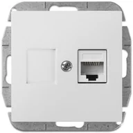Gniazdka elektryczne - Elektro-Plast Gniazdko komputerowe Sentia RJ45 białe - miniaturka - grafika 1