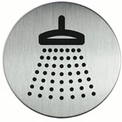 Dekoracje domu - Durable 490223 Picto tabliczka, okrągła, srebrny metalik  83 mm 4005546403144 - miniaturka - grafika 1