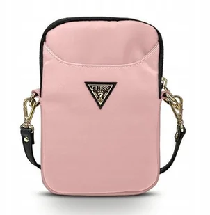 Guess Etui do tabletu Torebka GUPBNTMLLP różowy/pink Nylon Triangle Logo GUPBNTMLLP - Etui do tabletów - miniaturka - grafika 3