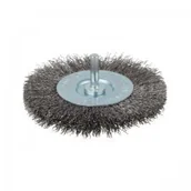 Materiały ścierne - Wolfcraft Szczotka tarczowa 100 mm drut falisty trzpień 8471000 WF8471000 - miniaturka - grafika 1