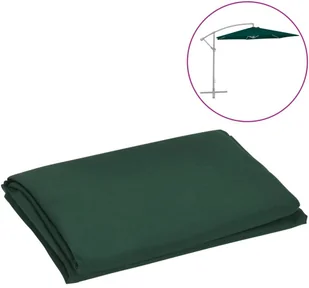 vidaXL Zamienne pokrycie parasola ogrodowego zielone 300 cm 313802 - Pozostałe meble ogrodowe - miniaturka - grafika 2