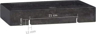 vidaXL Lumarko Umywalka, czarna, 38x24x6,5 cm, marmur! 149187 - Umywalki - miniaturka - grafika 9