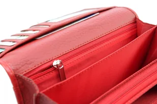 PolskaGalanteria.pl Portfel Damski PolskaGalanteria Długi Suwak Skóra Naturalna Lakierowana Klapka Wzór III KP D402 - Portfele - miniaturka - grafika 11