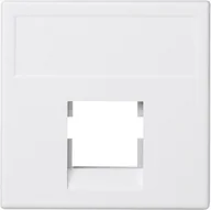 Klawisze i ramki - Simon kontakt K45 Plakietka teleinformatyczna K45 keystone pojedyncza bez osłon płaska uniwersalna 45×45mm czysta biel K076/9 K076/9 - miniaturka - grafika 1