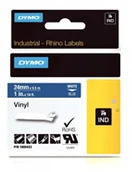 Taśmy do drukarek barwiące - Dymo Oryginał RHINO taśma winylowa 24mm biała na niebieskim 1805423 - miniaturka - grafika 1