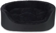 Legowiska dla psów - Argi owalne legowisko dla psa z poduszką Aspen czarne S - miniaturka - grafika 1