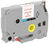 Etykiety do drukarek - Brother Zamiennik taśmy TZE-232 12mm biała/czerwony - miniaturka - grafika 1