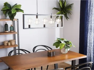 Beliani Lampa wisząca czarna BAYAS - Lampy sufitowe - miniaturka - grafika 2