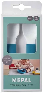 Mepal Łyżeczki treningowe dziecięce 2 szt. Mio Mepal - deep blue 108031078400 - Sztućce dla dzieci - miniaturka - grafika 2