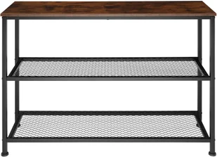 tectake Stolik konsolowy, regał Bristol - industrialny ciemny 404200 - Konsole i sekretarzyki - miniaturka - grafika 4