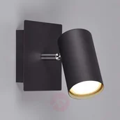 Lampy sufitowe - Trio Leuchten Reflektor ścienny Marley z metalu, czarny - miniaturka - grafika 1