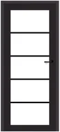 Drzwi wewnętrzne - ARTENS Skrzydło szklane INDUSTRIAL 70 Lewe Czarny mat ARTENS - miniaturka - grafika 1