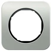 Klawisze i ramki - Berker R1 aluminium/czarny ramka 1 B_10112184 - miniaturka - grafika 1