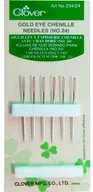Akcesoria i części do maszyn do szycia - Clover 234/nr 24 igły z pozłacanego igielne Chenille 24 234/24 - miniaturka - grafika 1