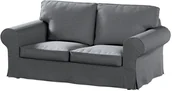 Pokrowce na meble - Dekoria Pokrowiec na sofę Ektorp 2-osobową nierozkładaną ciemno szary melanż 173 x 83 x 73 cm Amsterdam 611-704-47 - miniaturka - grafika 1