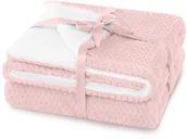 Koce - Amelia Home Koc 220x240 Shleepy gruby dwustronny pudrowy róż AH/SHLE/POW/220 - miniaturka - grafika 1