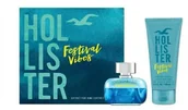Żele pod prysznic dla mężczyzn - Hollister Festival Vibes For Him zestaw woda toaletowa spray 50ml + żel pod prysznic 100ml - miniaturka - grafika 1