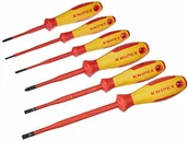 Zestawy narzędziowe - Knipex VDE zestaw wkrętaków 6-częściowy szczelinowy, krzyżakowy Phillips (00 20 12 V02) - miniaturka - grafika 1