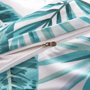 vidaXL Zestaw po$240cieli w li$241cie, 2 czę$242ci, 140x200/60x70 cm, zielony - Pościel - miniaturka - grafika 3