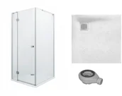 Kabiny prysznicowe - Roca Metropolis 90x90 AMP3409012M+AMP3509012M+AP033843 - miniaturka - grafika 1